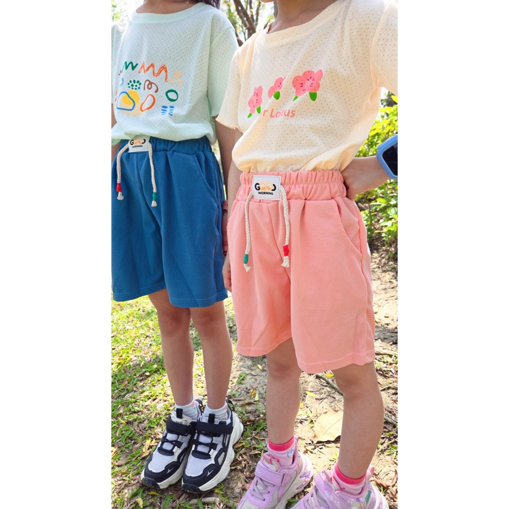 真口袋～華夫格兒童休閒短褲 兒童短褲 兒童休閒褲 H331-細節圖5