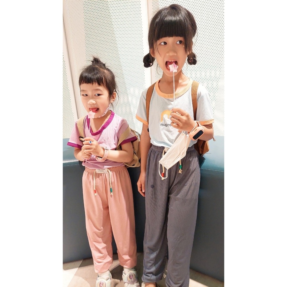 (現貨)夏季涼感~兒童冰絲抖抖9分褲 兒童防蚊褲 兒童長褲 兒童抖抖褲 H285-細節圖7