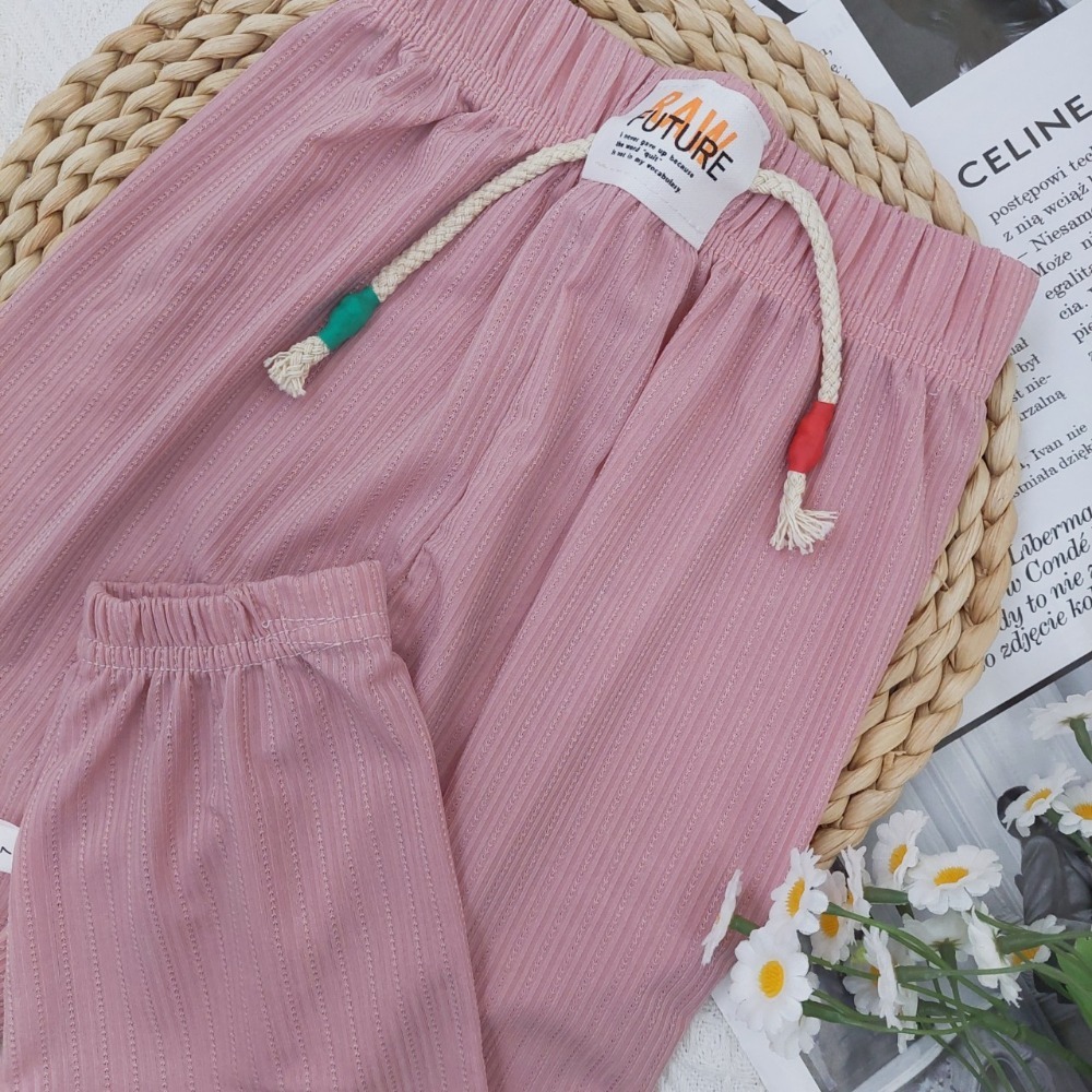 (現貨)夏季涼感~兒童冰絲抖抖9分褲 兒童防蚊褲 兒童長褲 兒童抖抖褲 H285-規格圖11