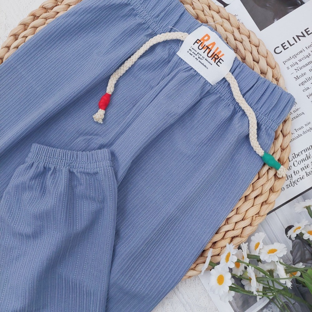 (現貨)夏季涼感~兒童冰絲抖抖9分褲 兒童防蚊褲 兒童長褲 兒童抖抖褲 H285-規格圖11