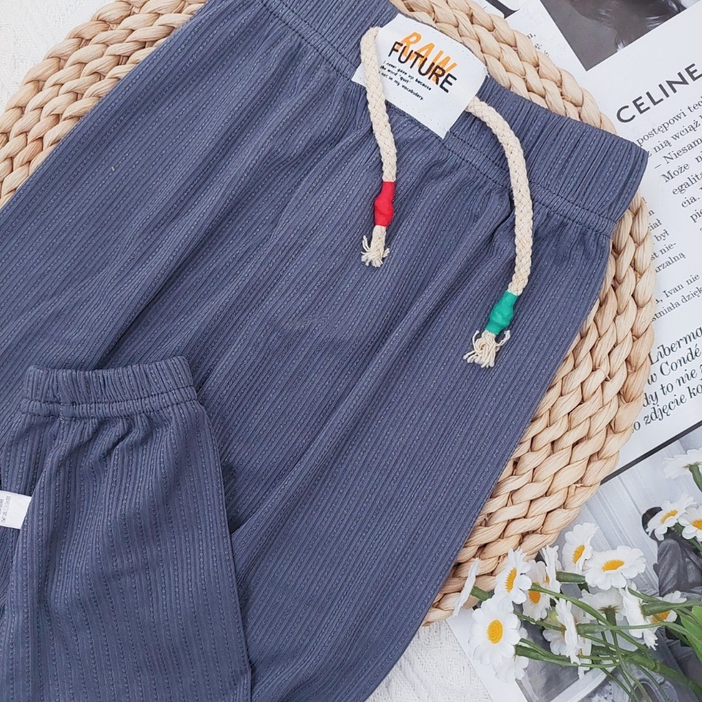 (現貨)夏季涼感~兒童冰絲抖抖9分褲 兒童防蚊褲 兒童長褲 兒童抖抖褲 H285-規格圖11