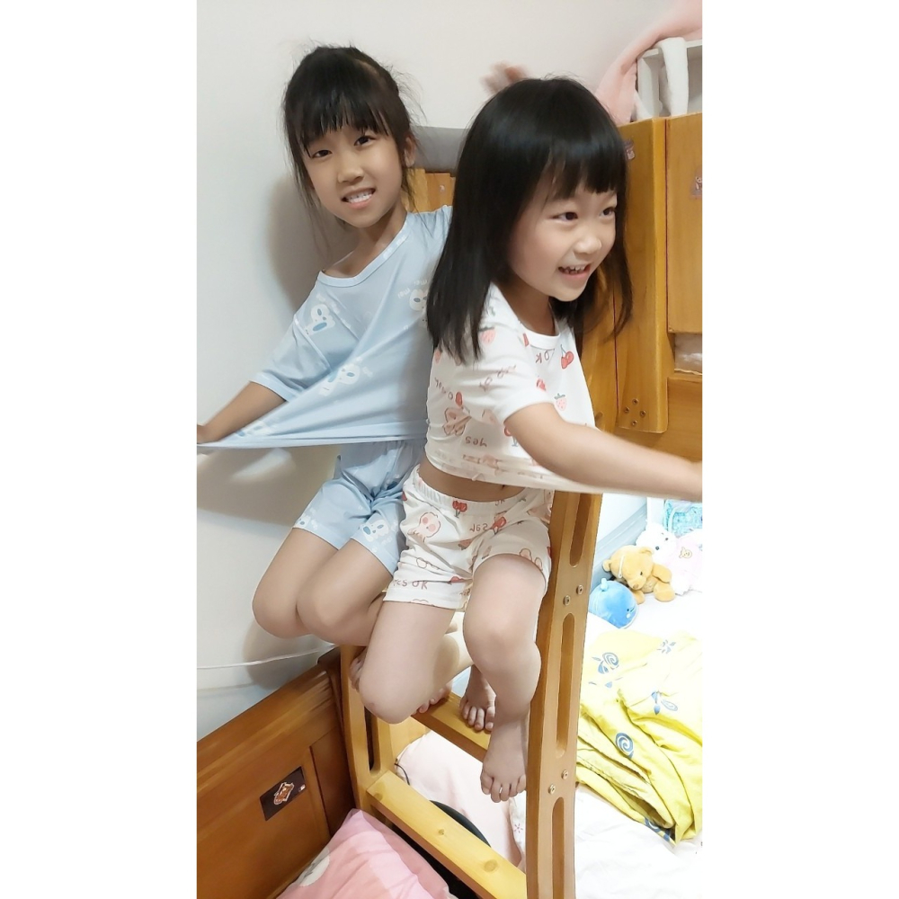 (現貨)夏季涼感~兒童冰絲印花套裝 兒童冰絲套裝 兒童套裝 兒童短袖套裝 H271-細節圖7