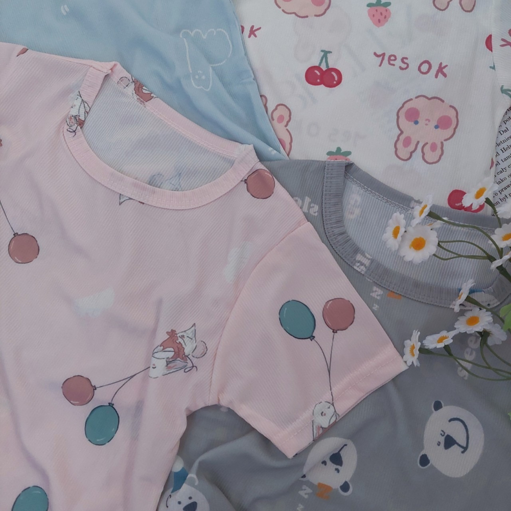 (現貨)夏季涼感~兒童冰絲印花套裝 兒童冰絲套裝 兒童套裝 兒童短袖套裝 H271-細節圖11