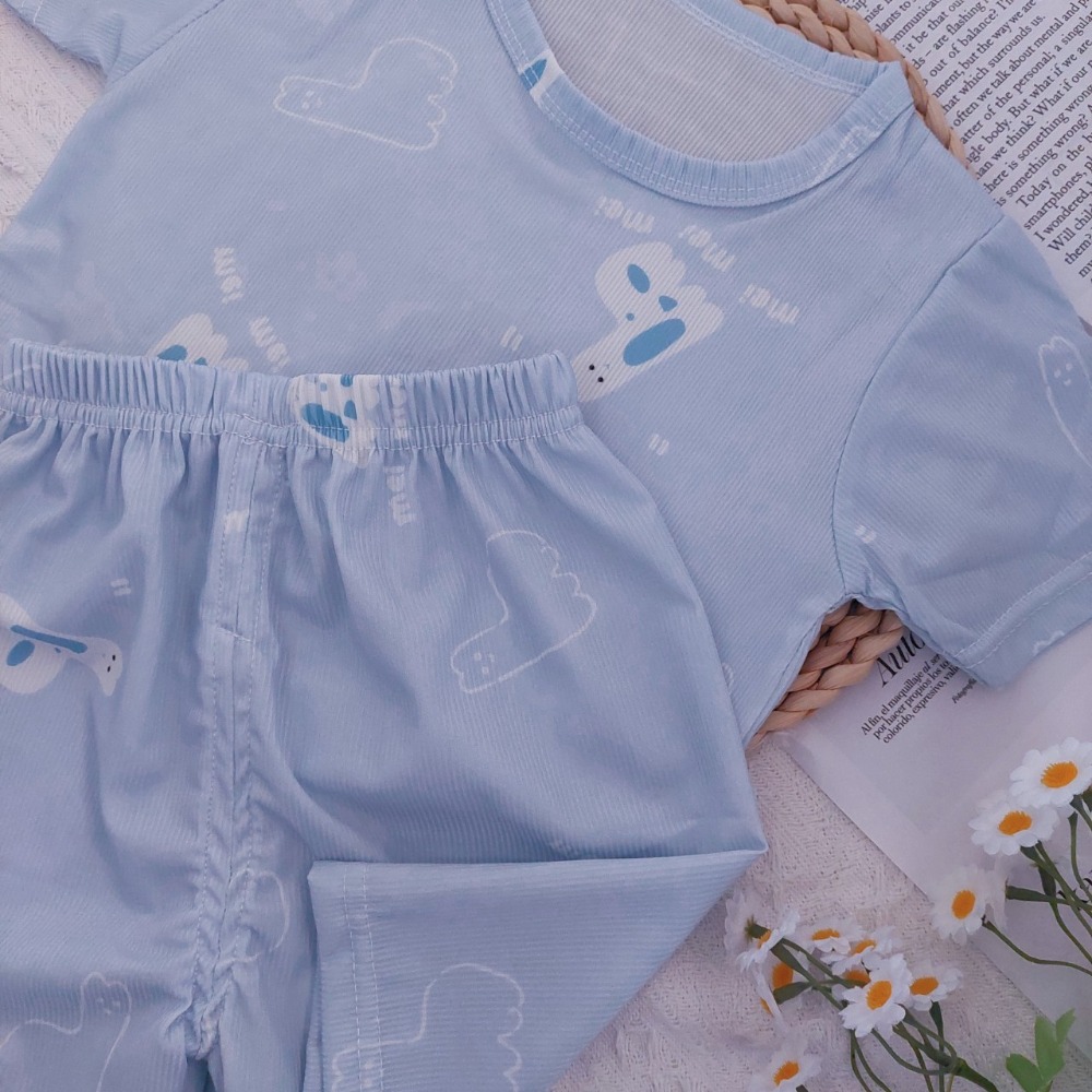 (現貨)夏季涼感~兒童冰絲印花套裝 兒童冰絲套裝 兒童套裝 兒童短袖套裝 H271-規格圖11