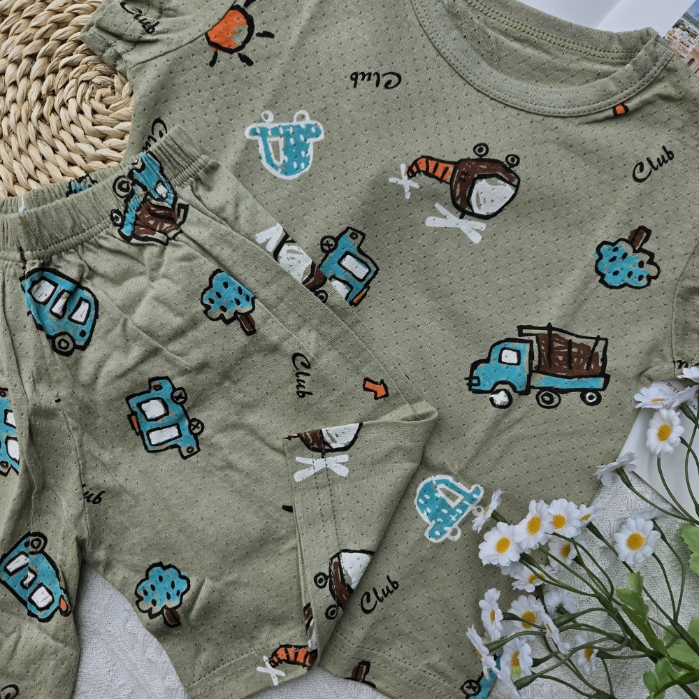 (現貨)兒童居家服 兒童套裝 男童套裝 女童套裝 網眼套裝 兒童睡衣 B102-規格圖4