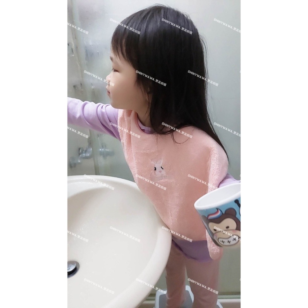 大人小孩皆可使用~防水潄洗巾 防水圍兜 兒童潄洗巾 兒童洗臉巾 老人口水巾 老人圍兜 H225-細節圖7