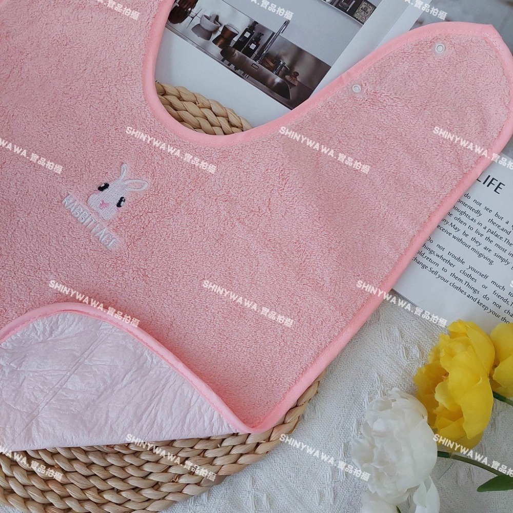 大人小孩皆可使用~防水潄洗巾 防水圍兜 兒童潄洗巾 兒童洗臉巾 老人口水巾 老人圍兜 H225-規格圖7