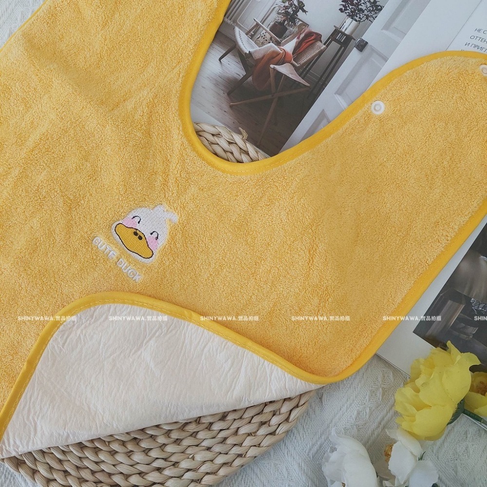 兒童潄洗巾-黃色笑嘻嘻小鴨