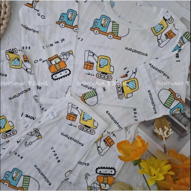 薄款居家套裝-挖土機