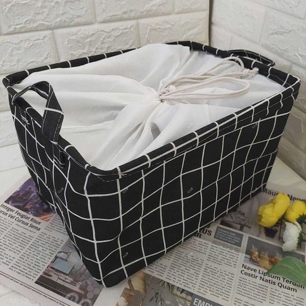 (現貨，附發票)收納籃 超多款式 收納袋 收納箱 置物架 搭配賣場置物架超好用 束口款 38X26X23CM B75-規格圖4