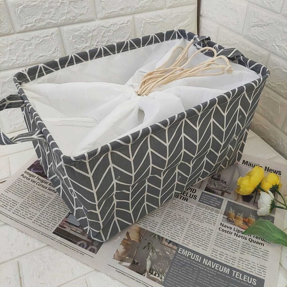 (現貨，附發票)收納籃 超多款式 收納袋 收納箱 置物架 搭配賣場置物架超好用 束口款 38X26X23CM B75-規格圖4