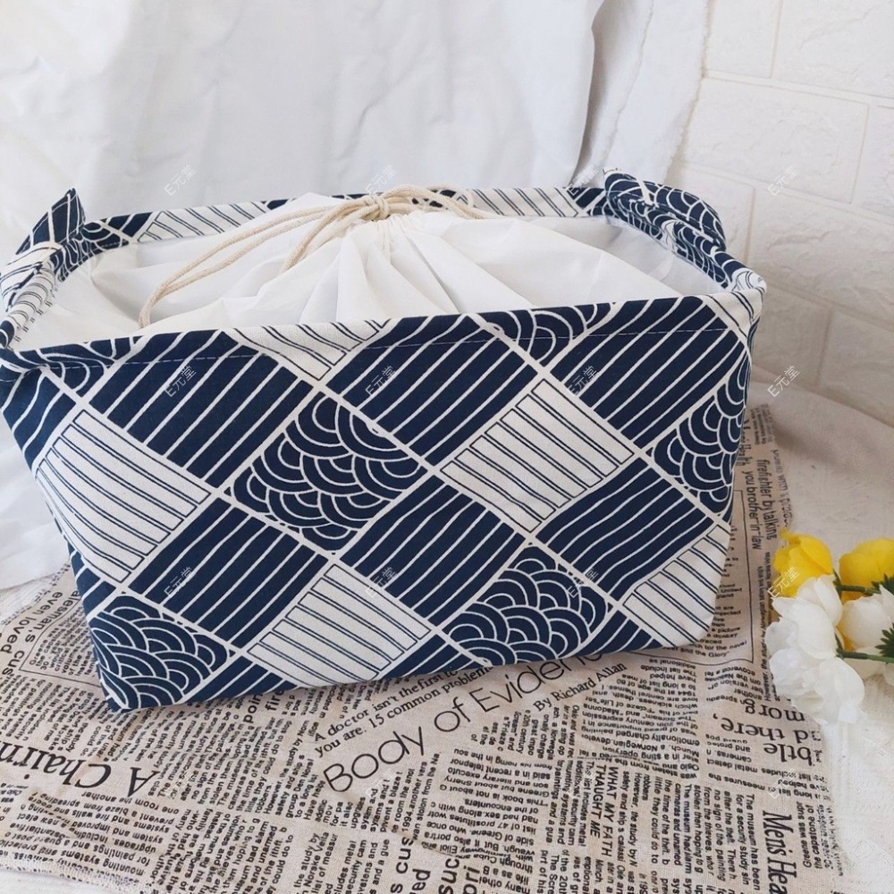 (現貨，附發票)收納籃 超多款式 收納袋 收納箱 置物架 搭配賣場置物架超好用 束口款 38X26X23CM B75-規格圖4