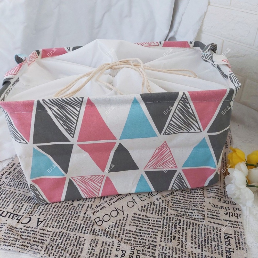 (現貨，附發票)收納籃 超多款式 收納袋 收納箱 置物架 搭配賣場置物架超好用 束口款 38X26X23CM B75-規格圖4