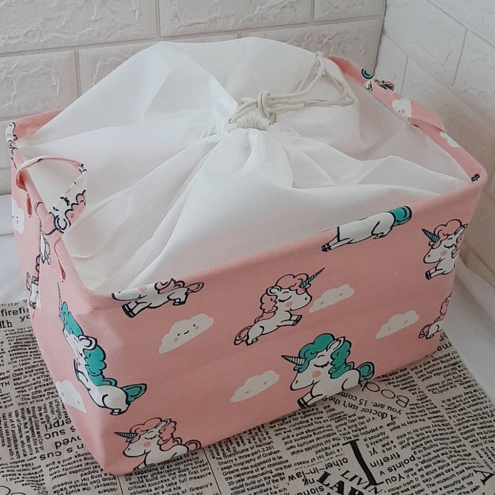 (現貨，附發票)收納籃 超多款式 收納袋 收納箱 置物架 搭配賣場置物架超好用 束口款 38X26X23CM B75-規格圖4