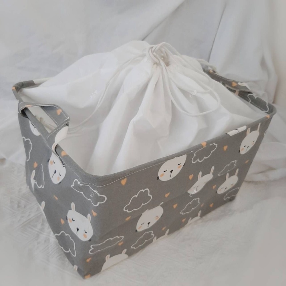 (現貨，附發票)收納籃 超多款式 收納袋 收納箱 置物架 搭配賣場置物架超好用 束口款 38X26X23CM B75-規格圖4