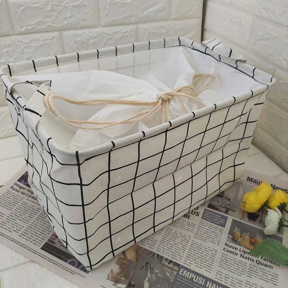 (現貨，附發票)收納籃 超多款式 收納袋 收納箱 置物架 搭配賣場置物架超好用 束口款 38X26X23CM B75-規格圖4