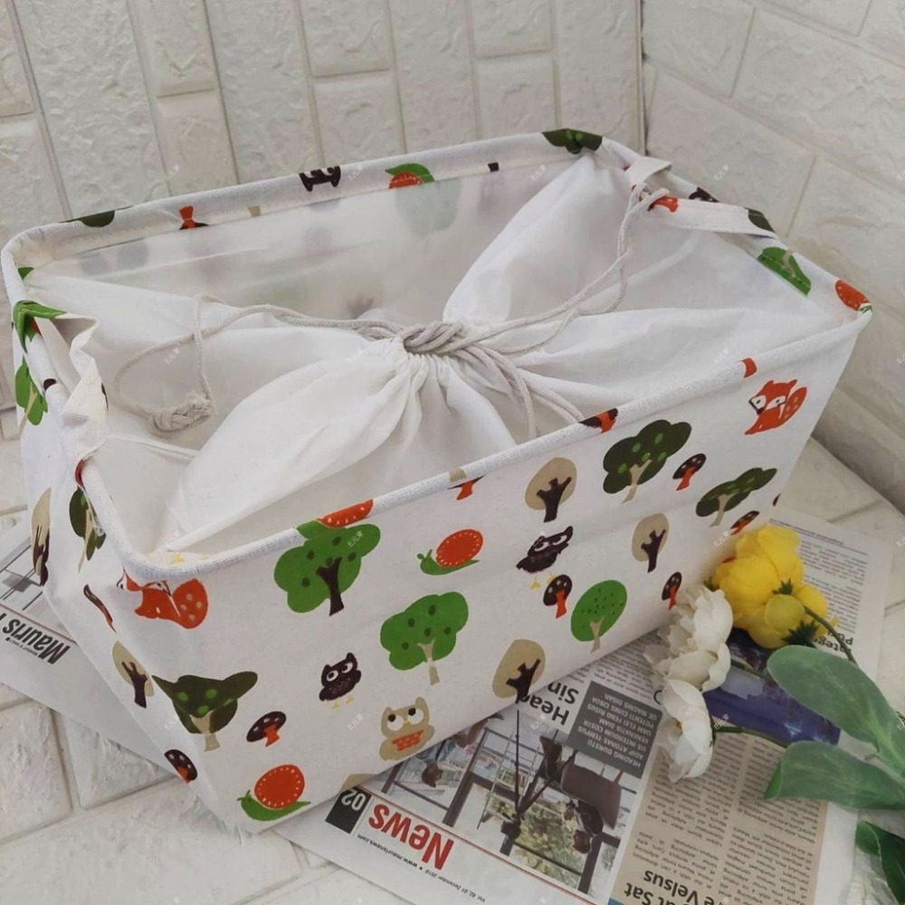 (現貨，附發票)收納籃 超多款式 收納袋 收納箱 置物架 搭配賣場置物架超好用 束口款 38X26X23CM B75-規格圖4