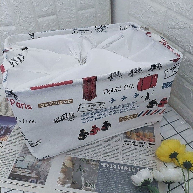 (現貨，附發票)收納籃 超多款式 收納袋 收納箱 置物架 搭配賣場置物架超好用 束口款 38X26X23CM B75-規格圖4