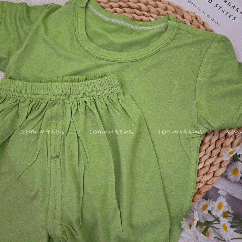 (現貨)夏季涼感~兒童莫代爾護肚套裝 兒童居家服 兒童睡衣 兒童套裝 H334-規格圖5