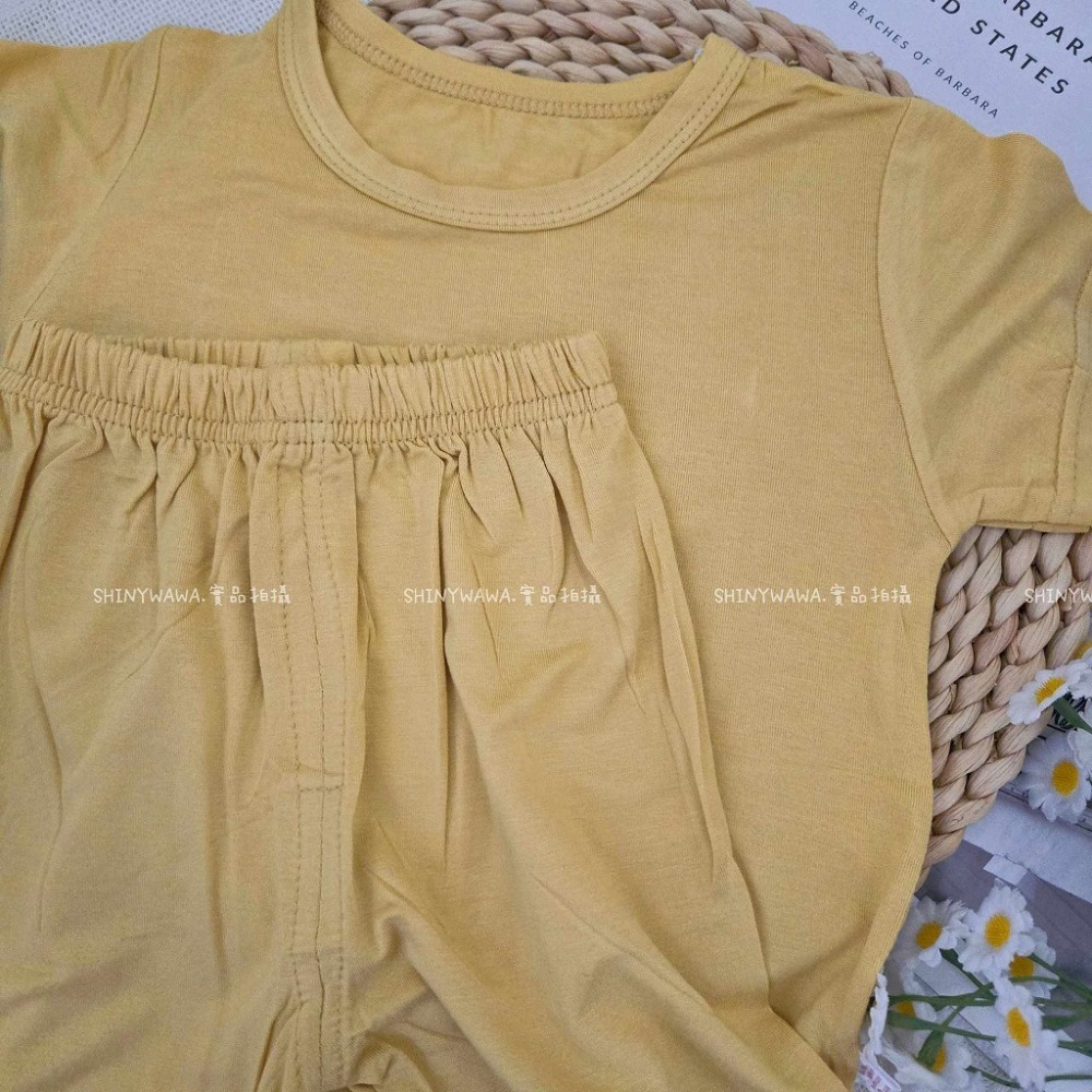 (現貨)夏季涼感~兒童莫代爾護肚套裝 兒童居家服 兒童睡衣 兒童套裝 H334-規格圖5