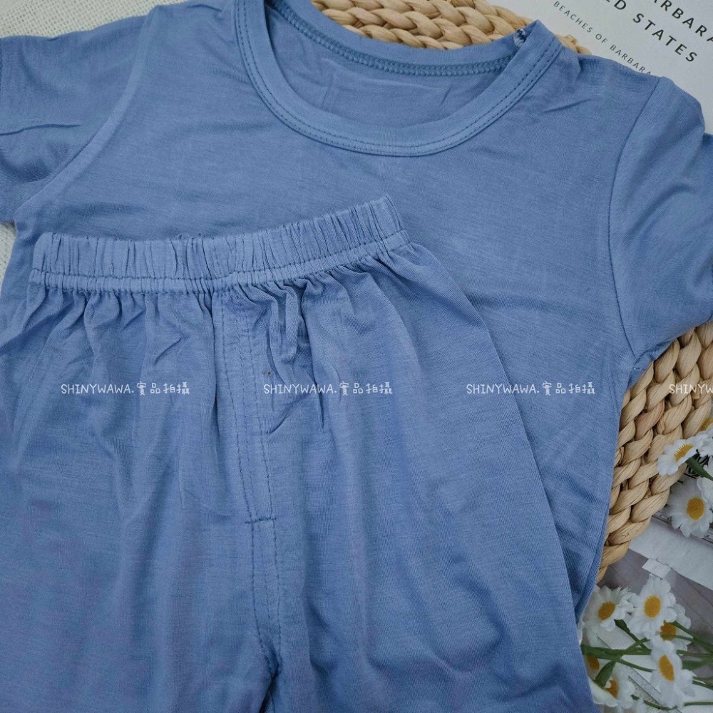(現貨)夏季涼感~兒童莫代爾護肚套裝 兒童居家服 兒童睡衣 兒童套裝 H334-規格圖5