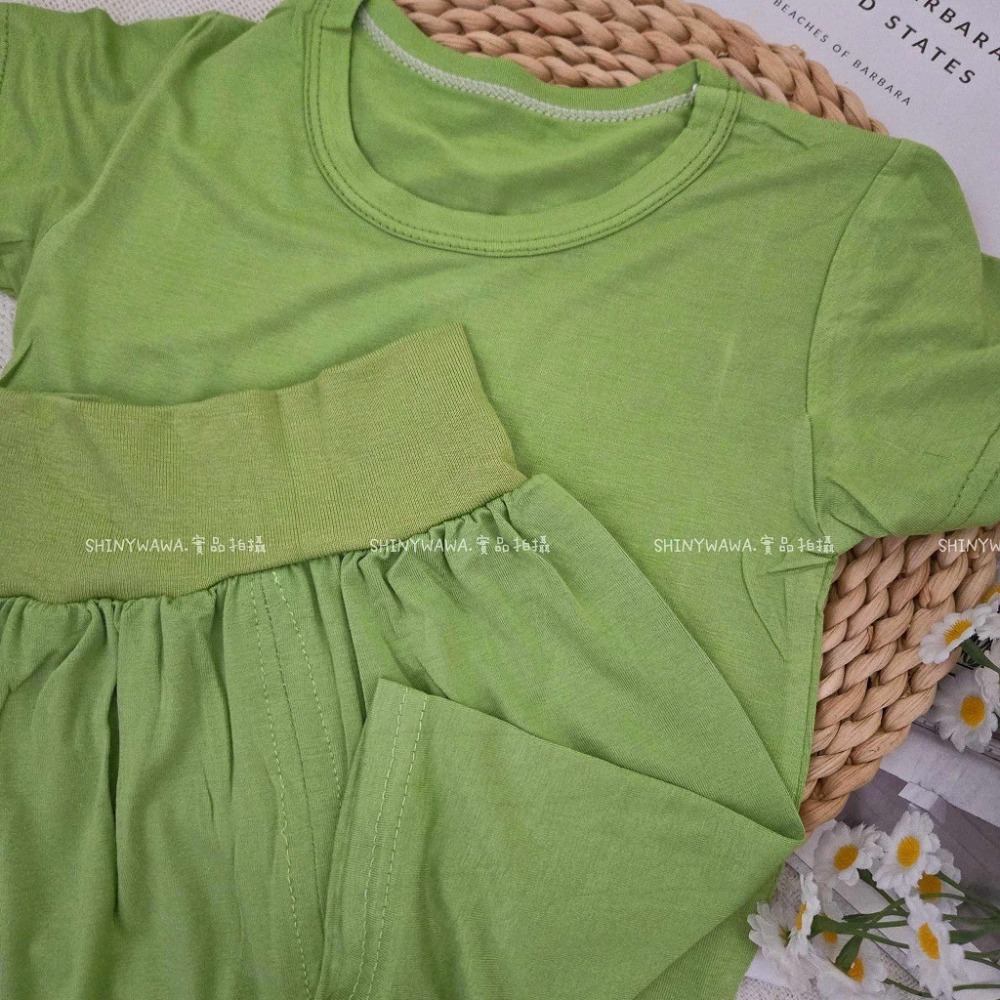 (現貨)夏季涼感~兒童莫代爾護肚套裝 兒童居家服 兒童睡衣 兒童套裝 H334-規格圖5