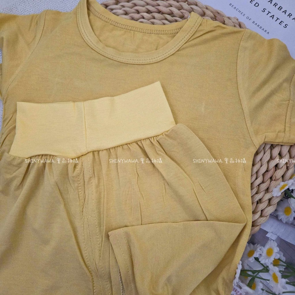 (現貨)夏季涼感~兒童莫代爾護肚套裝 兒童居家服 兒童睡衣 兒童套裝 H334-規格圖5