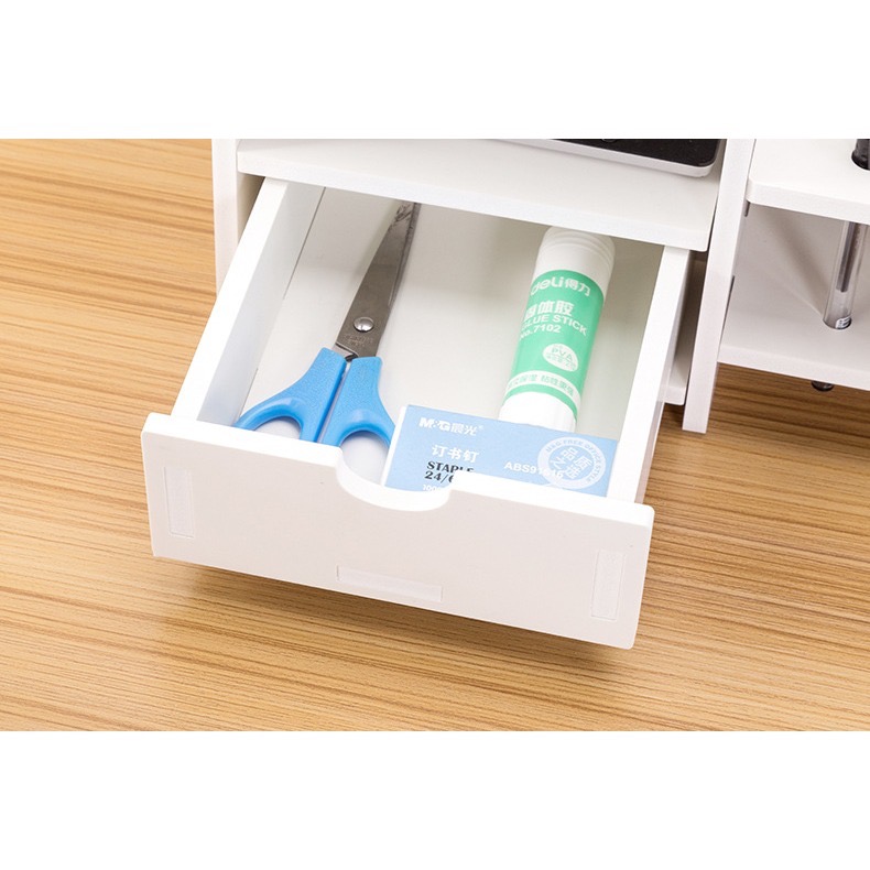【iWork花屋】 台灣現貨 DIY 高品質 環保顯示器 電腦螢幕增高架 電腦支架 桌面多層抽屜收納櫃置物架 電腦 收納-細節圖5