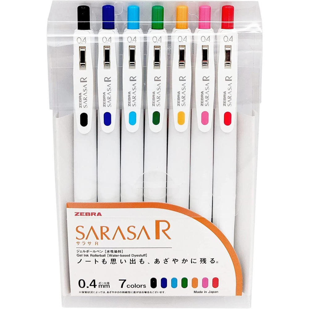 【iWork花屋】 台灣現貨 斑馬 Zebra Sarasa R 0.4 7色一套 水性筆 七色 手帳 筆記 開學 禮物-細節圖9