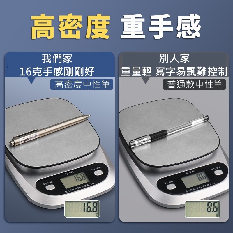 【iWork花屋】 台灣現貨 得力 按鍵中性筆 金屬質感 重手感 0.5 黑色 速乾 簽字筆 原子筆 中性筆 手帳 開學-細節圖4