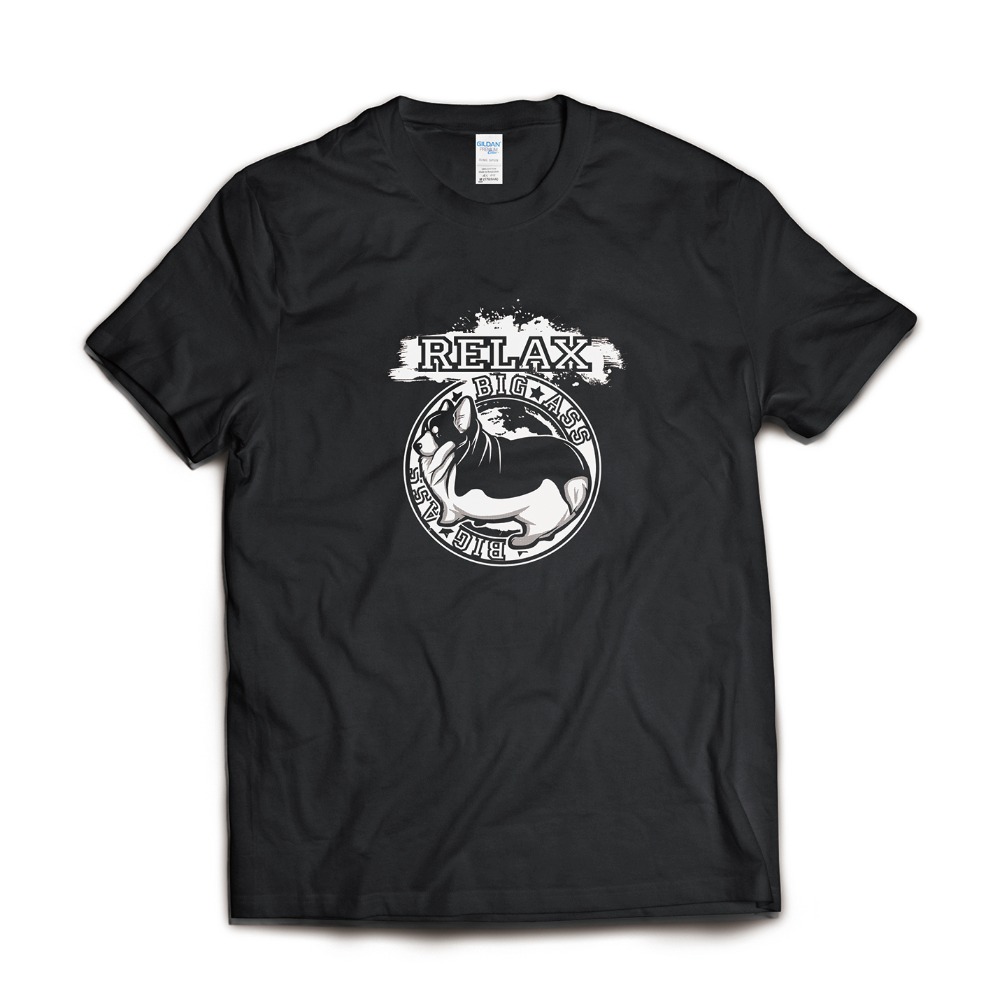 ⚡大屁股柯基犬 柯基T恤 中性版休閒T恤-細節圖4