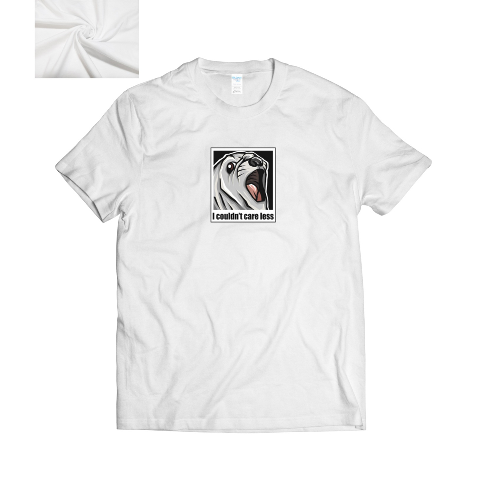 🌌迷因-驚訝海豹 原創T恤 純棉T恤 中性版 男女可穿 情侶T 短袖 T恤 短袖上衣 短t  休閒T-細節圖3