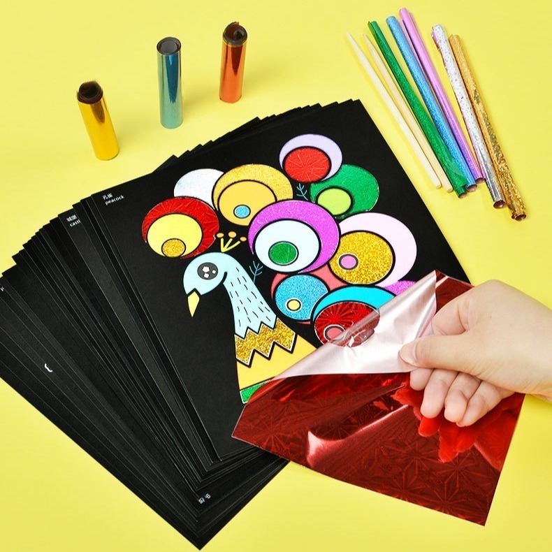 手作💕 魔幻藝術貼畫 轉印貼畫 亮彩魔幻貼畫 魔術拼貼畫 DIY手工貼畫 魔幻貼畫-細節圖10