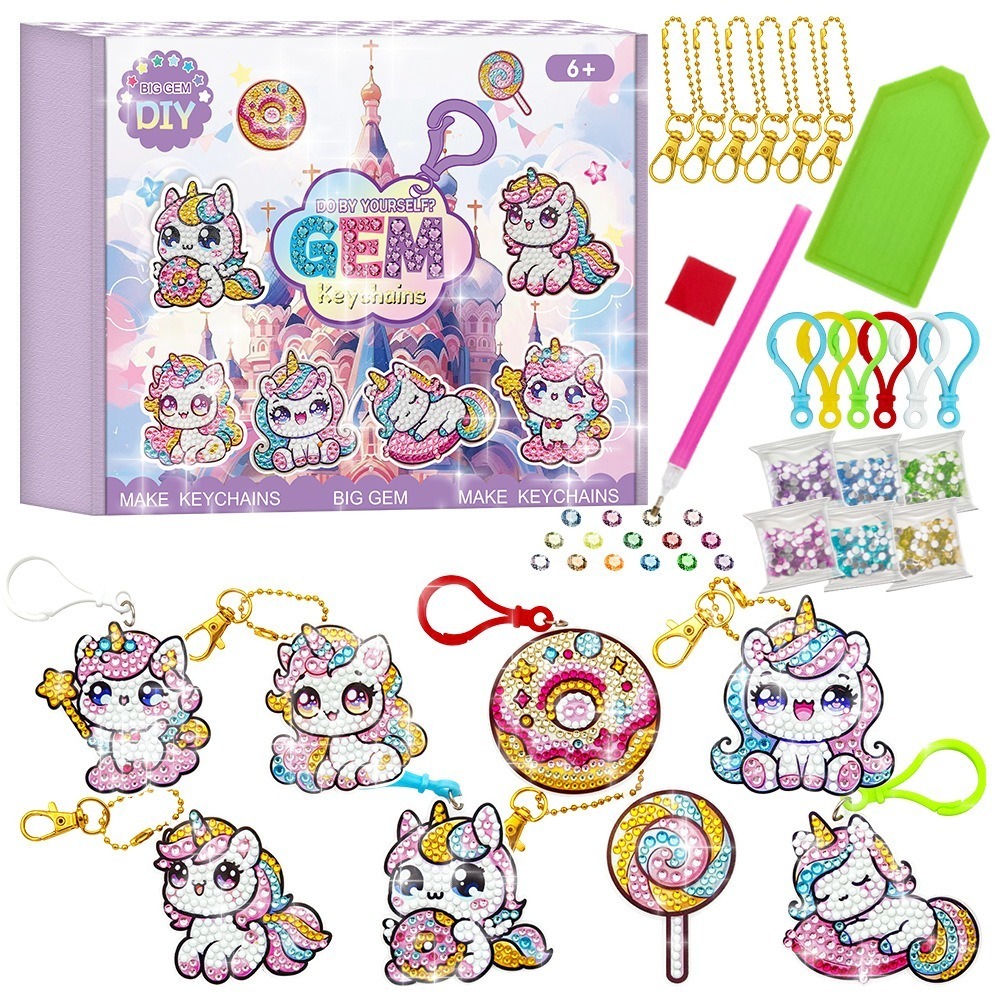 手作💕 鑽石畫鑰匙扣 鑽貼鑰匙圈 鑽石貼畫 背包裝飾 包包吊飾  鑰匙圈掛飾 鑽石貼 書包掛飾 鑰匙圈 鑽貼掛扣 鑰匙-規格圖9