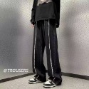 【癮品流行】美式復古破洞牛仔褲 夏季男生長褲 直筒褲 寬鬆 簡約長褲 休閒百搭 S-3XL-規格圖9