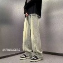 【癮品流行】美式復古破洞牛仔褲 夏季男生長褲 直筒褲 寬鬆 簡約長褲 休閒百搭 S-3XL-規格圖9
