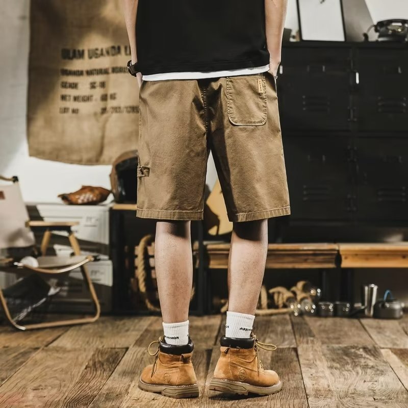 『癮品流行』夏季薄款 日系工裝短褲 五分褲 直筒褲 寬鬆闊腿 休閒百搭 三色可選 M-4XL-細節圖10