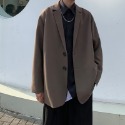 『癮品流行』單排扣簡約外套 韓版商務西裝外套 純色休閒西裝 男生西裝 寬鬆百搭 M-2XL-規格圖6