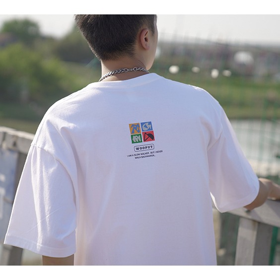 『癮品流行』夏季新款 美式復古印花短袖T恤 五分袖 圓領上衣 休閒百搭 寬鬆 男女同款 M-3XL-細節圖8