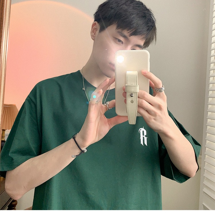 『癮品流行』夏季短袖 美式純棉字母印花T恤 男生T恤 五分袖 圓領上衣 寬鬆 休閒百搭 M-3XL-細節圖4