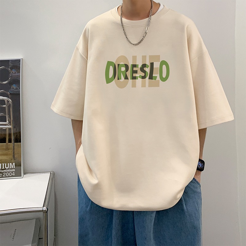 『癮品流行』美式字母印花T恤 短袖T恤 純棉T恤 圓領上衣 五分袖 休閒百搭 大碼寬鬆 M-3XL-細節圖6