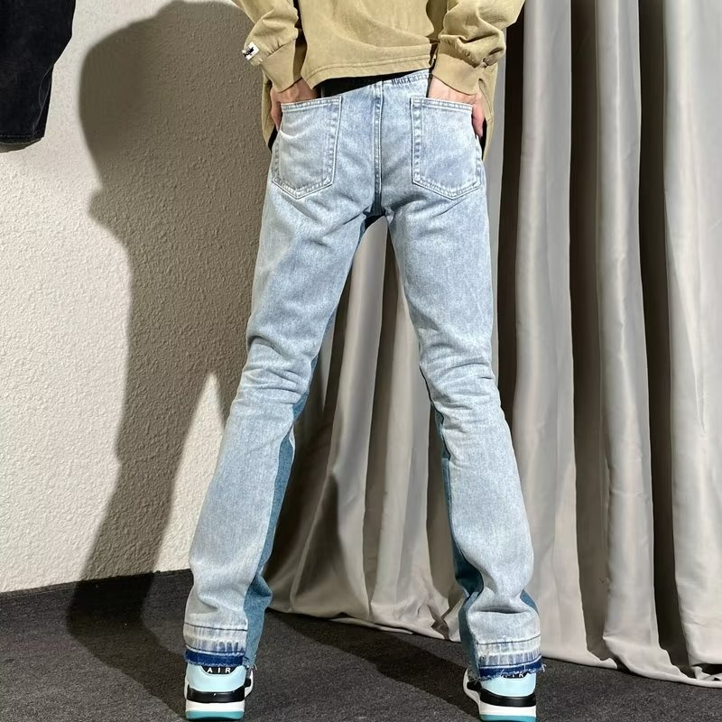 『癮品流行』夏季長褲 美式高街牛仔褲 直筒褲 九分褲 休閒百搭 純色簡約 修身顯腿長 S-3XL-細節圖5