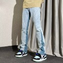 『癮品流行』夏季長褲 美式高街牛仔褲 直筒褲 九分褲 休閒百搭 純色簡約 修身顯腿長 S-3XL-規格圖8
