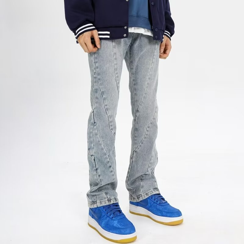 『癮品流行』美式高街牛仔褲 直筒褲 夏季長褲 九分褲 純色簡約 休閒百搭 修身顯腿長 S-3XL-細節圖4