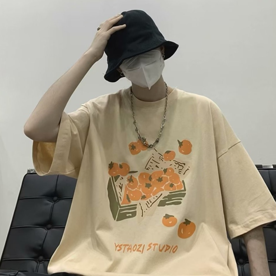 『癮品流行』美式高街印花T恤 寬鬆oversize 休閒百搭 圓領上衣 五分袖 M-5XL-細節圖3