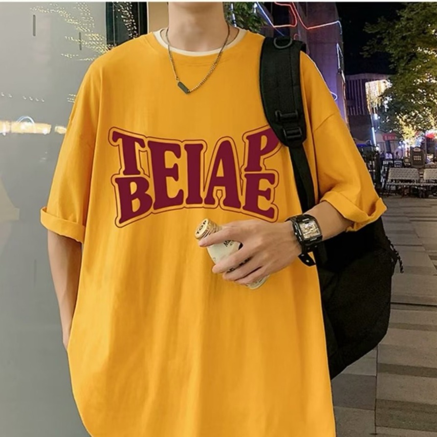 『癮品流行』港風復古純棉短袖T恤 男生夏季T恤 圓領上衣 設計感 休閒百搭 寬鬆oversize M-5XL-細節圖7