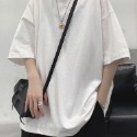 『癮品流行』男生夏季T恤 短袖T恤 韓版潮流 純色簡約 五分袖圓領上衣 純棉打底衫 M-2XL-規格圖5