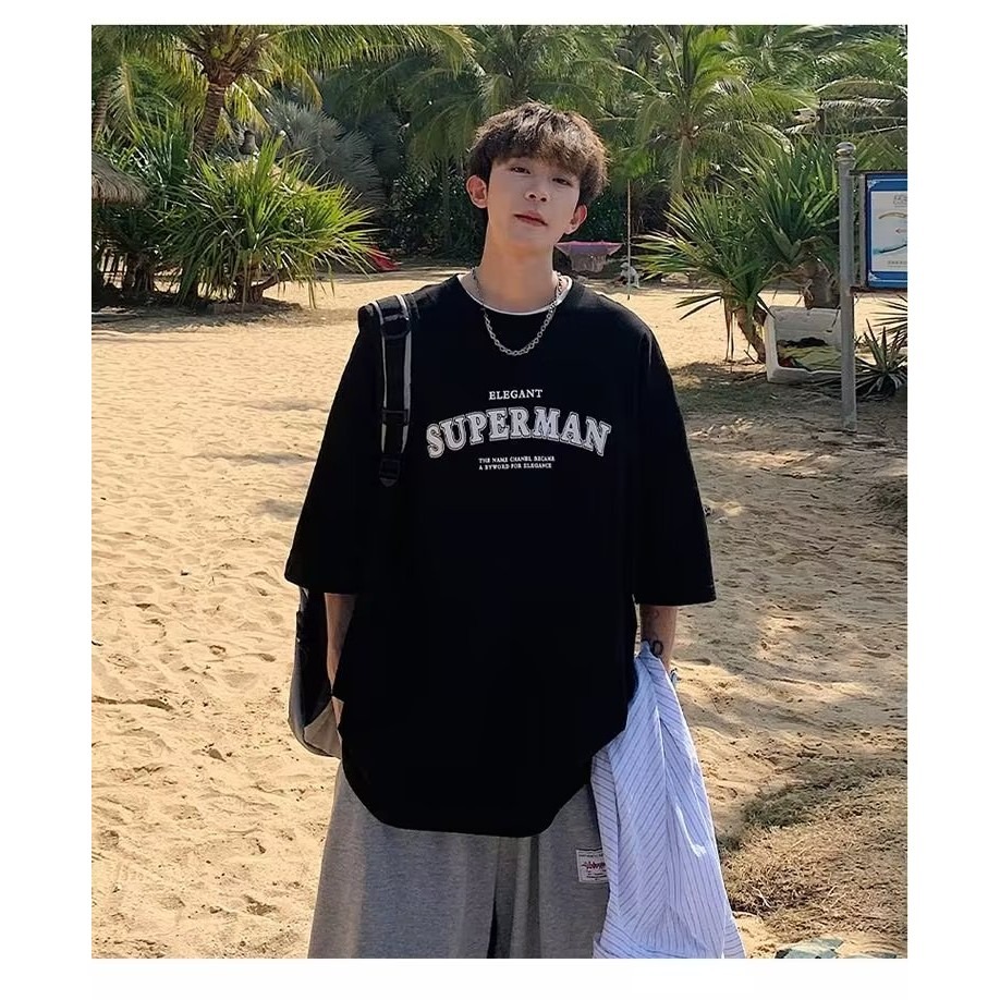 『癮品流行』美式字母印花短袖T恤男 夏季短T 潮流T恤 休閒百搭 大碼寬鬆 oversize 設計感 M-5XL-細節圖7