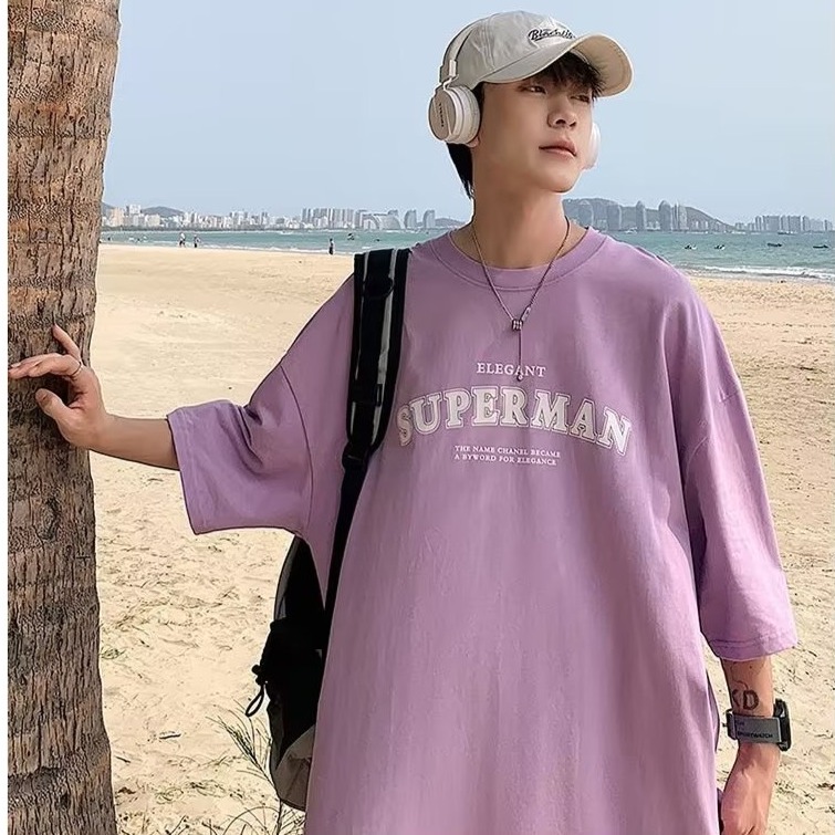 『癮品流行』美式字母印花短袖T恤男 夏季短T 潮流T恤 休閒百搭 大碼寬鬆 oversize 設計感 M-5XL-細節圖8