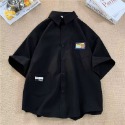 『癮品流行』男生夏季襯衫 冰絲透氣短袖襯衣 翻領上衣 開衫多口袋設計感 休閒襯衫百搭短袖襯衫 M-5XL-規格圖10